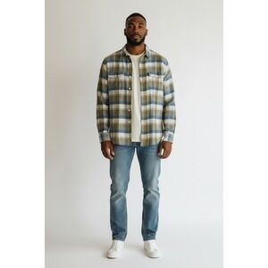 Levis Mens Plaid Flannel Shirt Long Sleeve Button Up Casual Mens, Size L, NWT